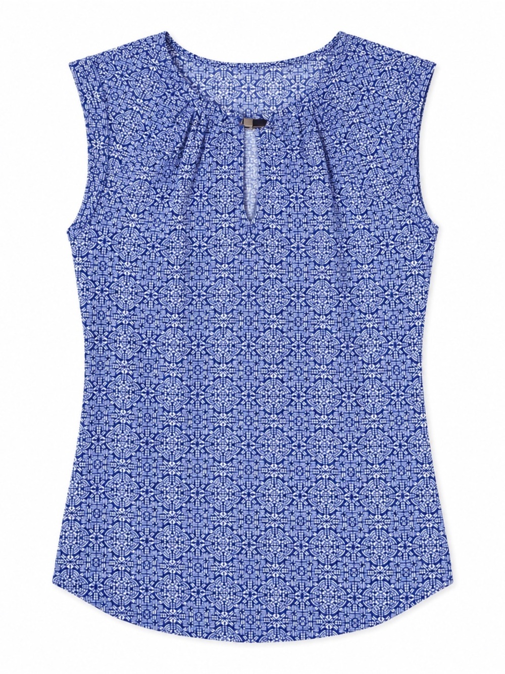 The Limited Blue Printed Sheer Blouse - Picture 1 of 8